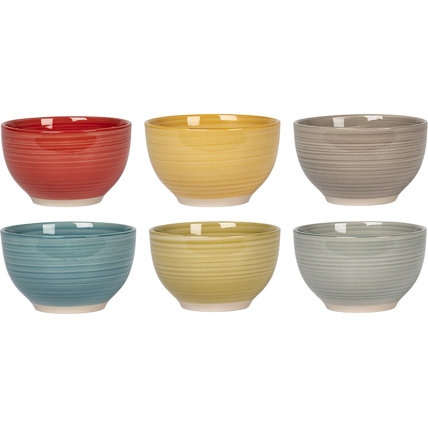 GUSTO CASA - Ciotole in stoneware Multicolor Tipika 79 cl - set 2 pezzi